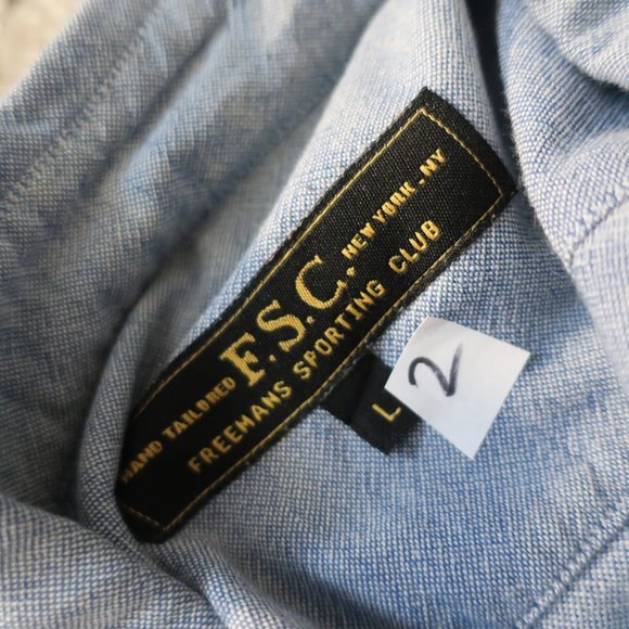 Mens F.S.C. Freemans Sporting Club Light Blue Button Down Shirt L *** - Picture 6 of 6
